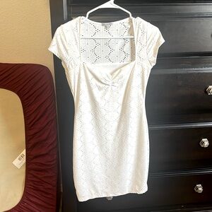 White Charlotte Russe lace mini dress